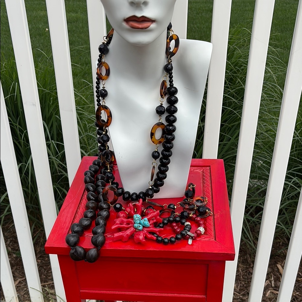 Necklaces 26”, 17”, 16”, And 3 Bracelets